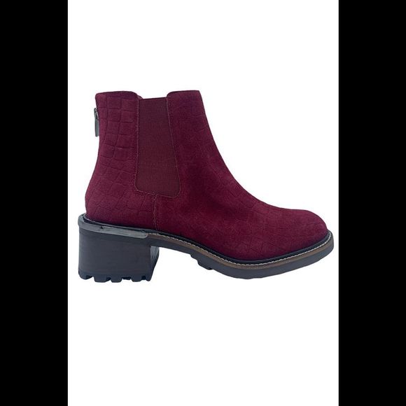 Vince Camuto Suede Chelsea Boots Kelivena Fire Brick - Wide - Picture 1 of 5